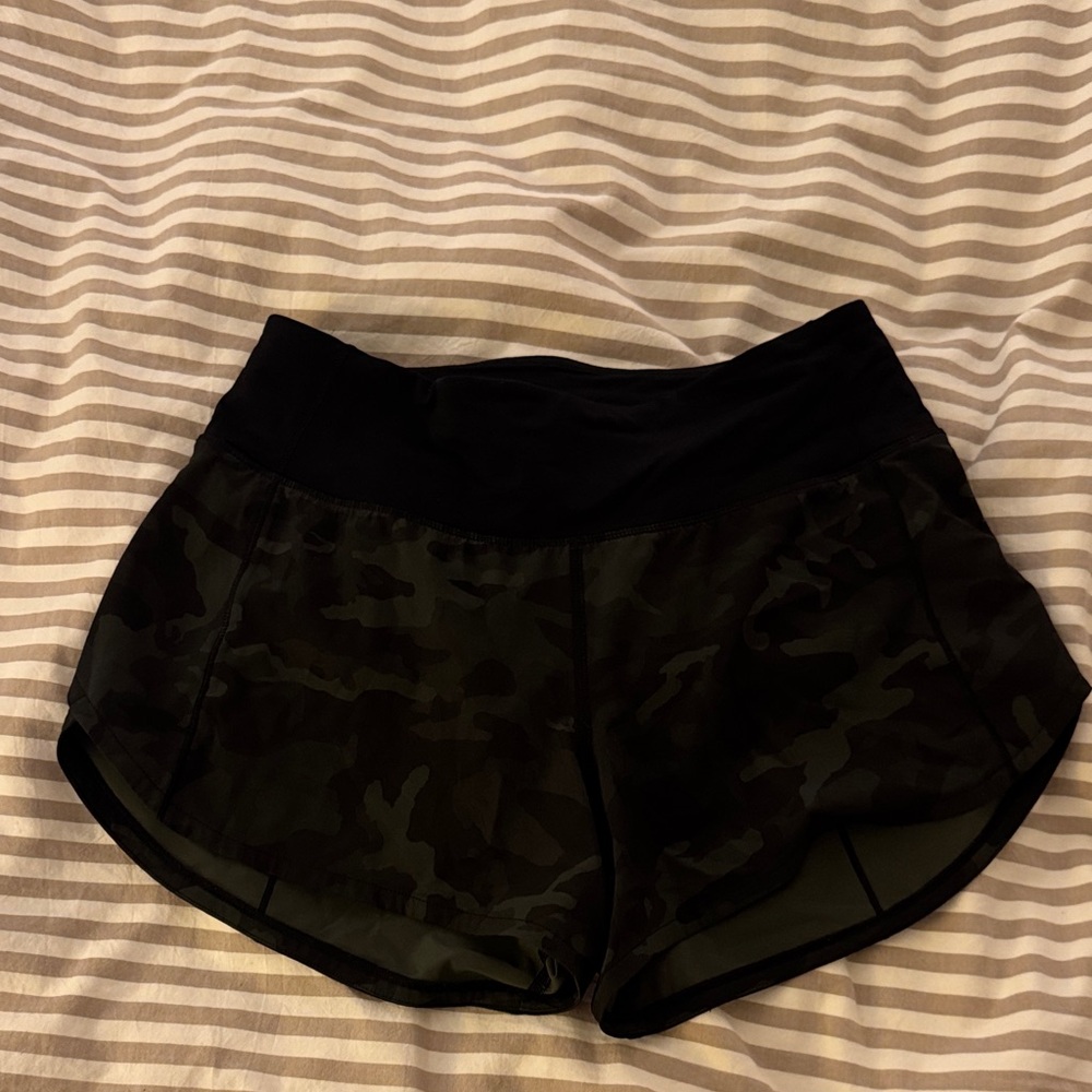 lululemon athletica Black Camouflage Athletic Shorts